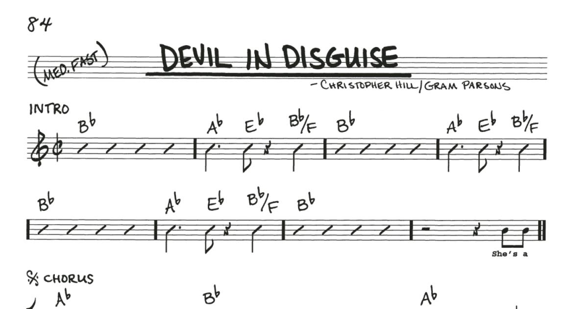 Devil In Disguise (Real Book – Melody, Lyrics & Chords) - Sheet Music