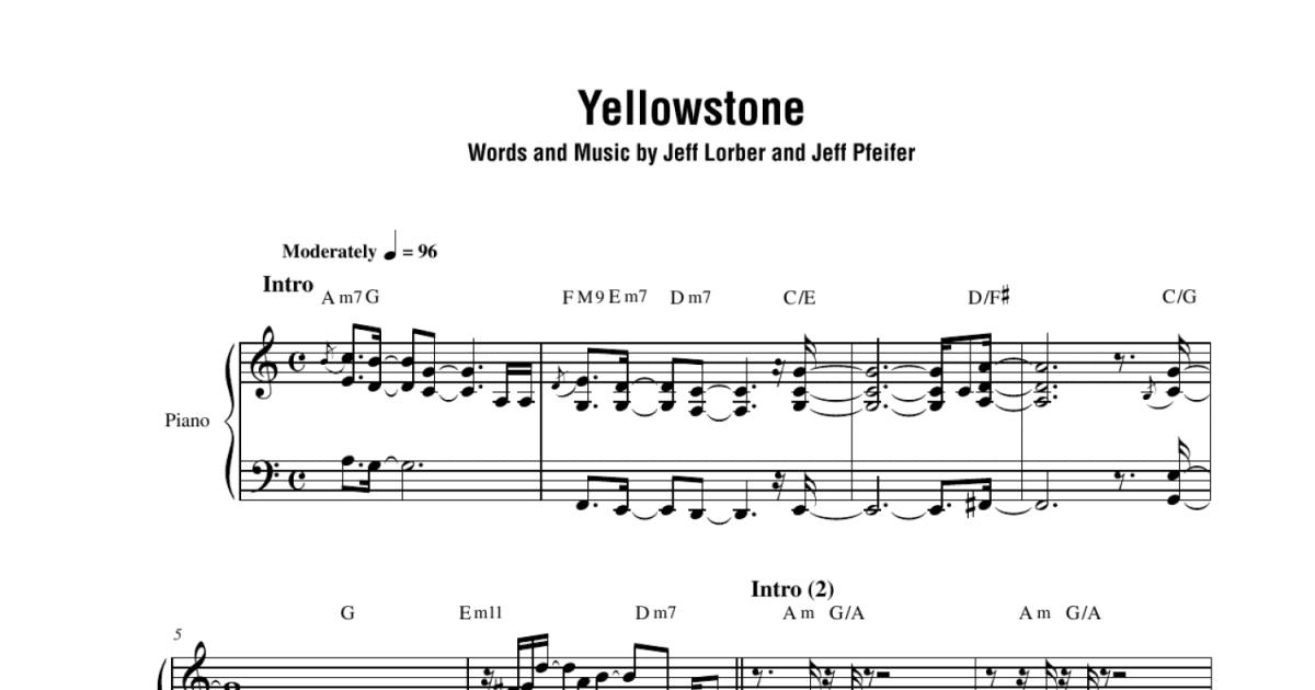 Yellowstone Piano Transcription Print Sheet Music Now 