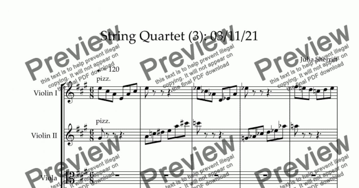 String Quartet 3 - Download Sheet Music PDF file