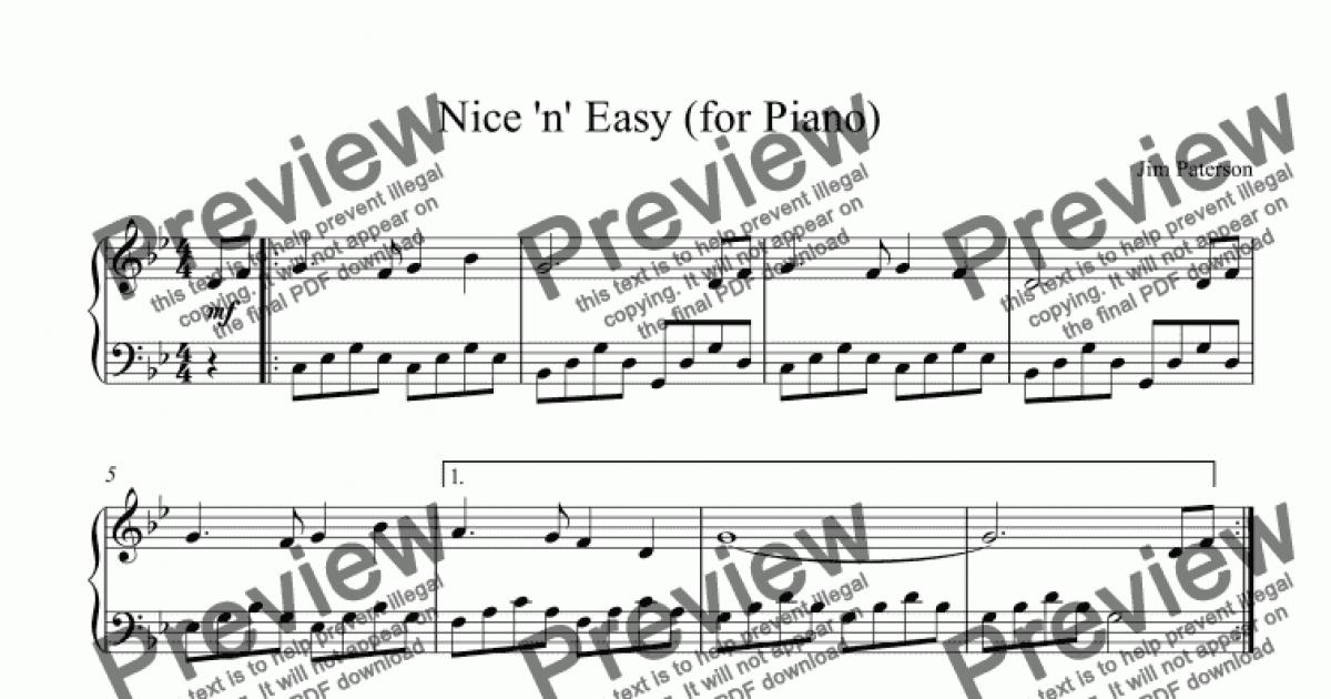 Nice'n'Easy (for piano) Download Sheet Music PDF file