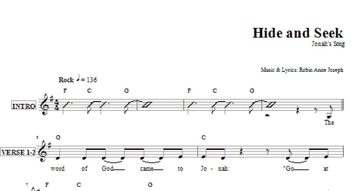 Hide and Seek (Jonah's Song) Sheet Music | Robin Joseph | Lead Sheet / Fake  Book