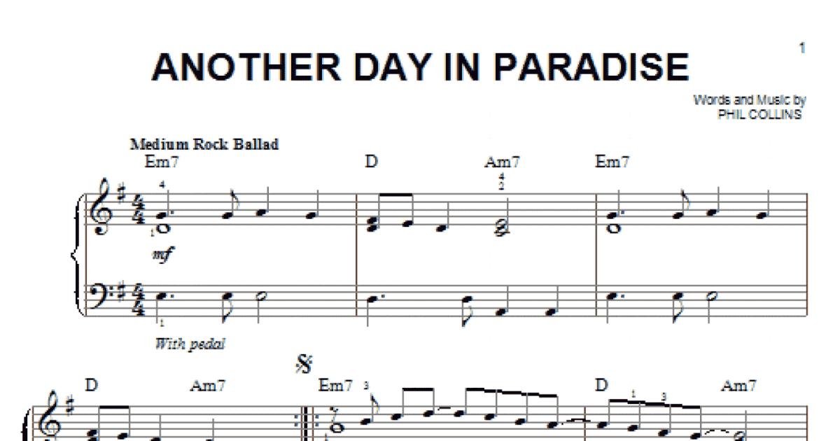 Another day in Paradise Sheet music for Piano (Solo) Easy