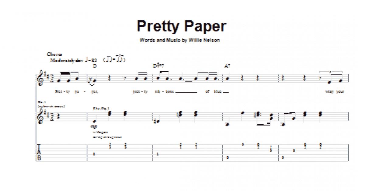 Roy Orbison: Pretty Paper sheet music for voice, piano or guitar