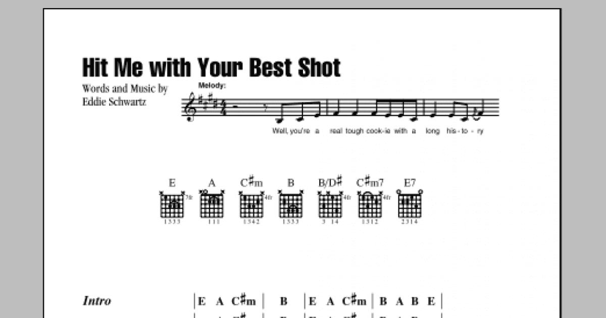 hit me with your best shot guitar chords