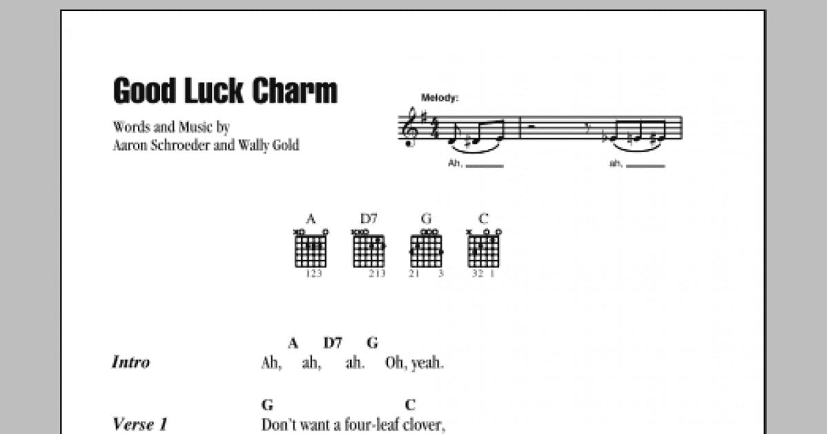 Good Luck Charm sheet music for voice, piano or guitar (PDF)