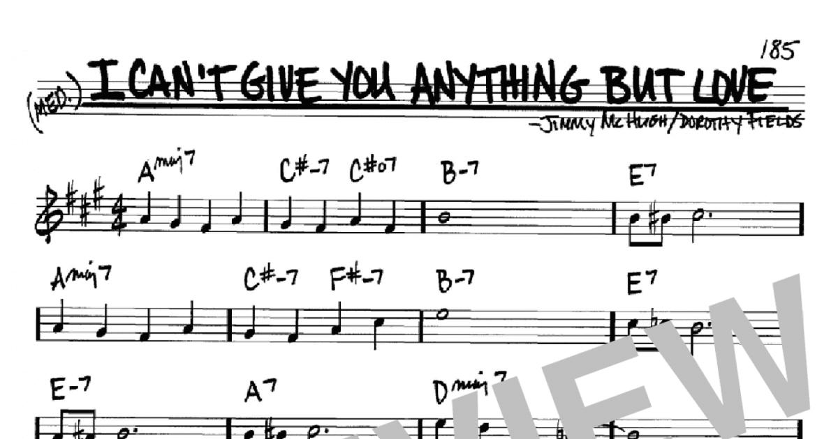 Free I Can't Give You Anything But Love by Jimmy McHugh sheet music