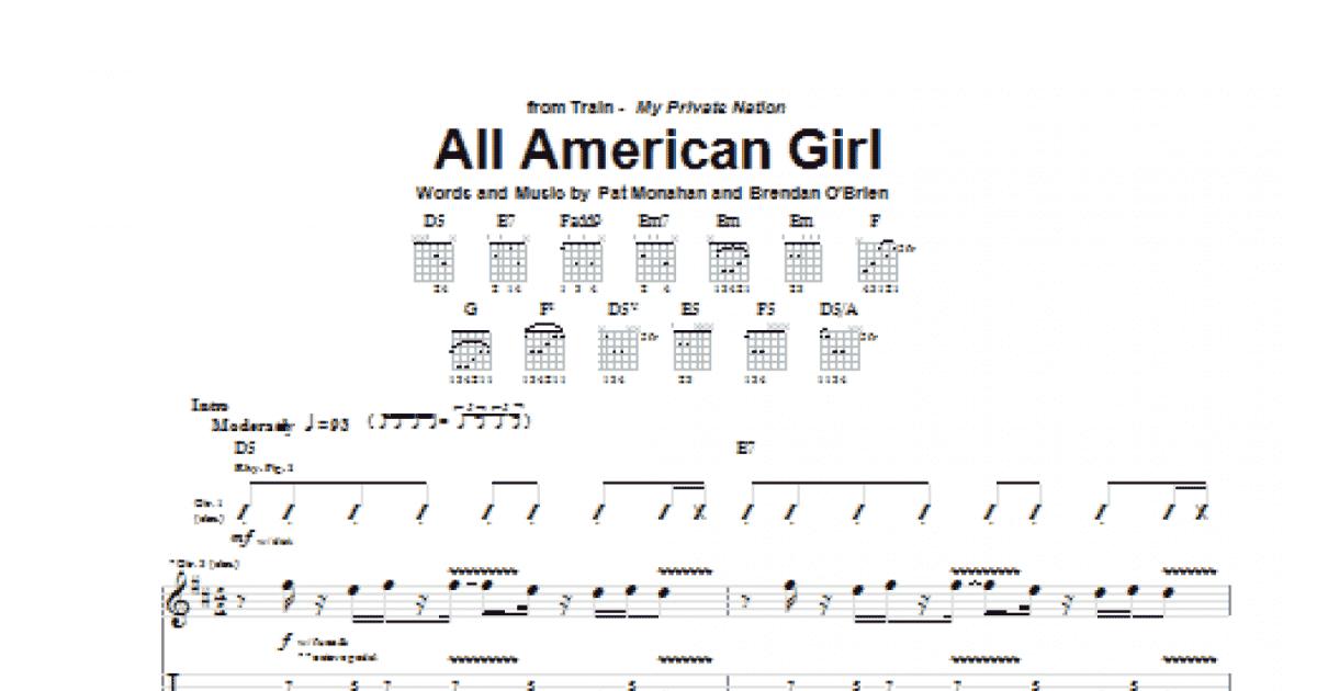 All American Girl (Guitar Tab) - Print Sheet Music Now