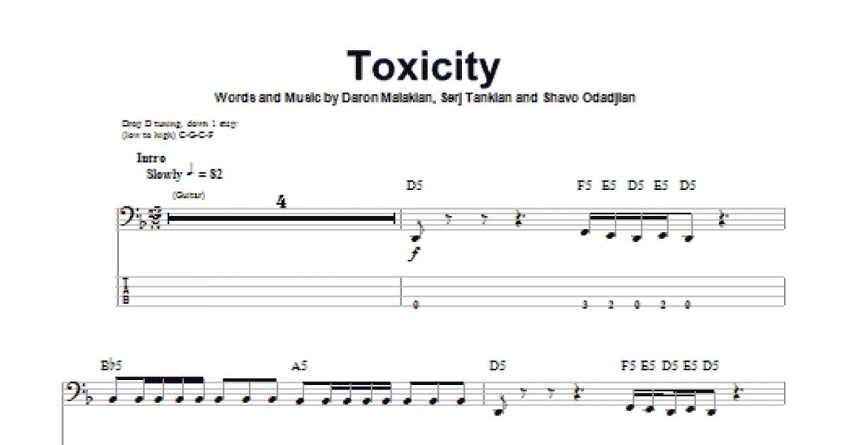 Toxicity on sale drum tab