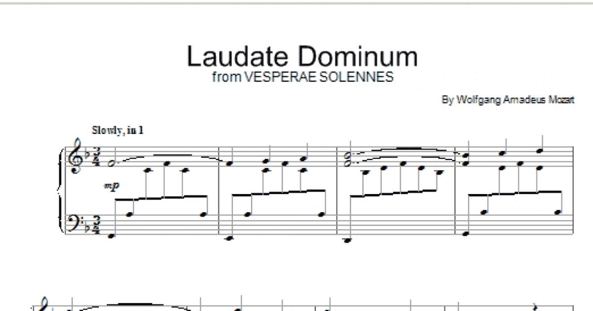 Laudate Dominum (Piano Solo) - Print Sheet Music Now