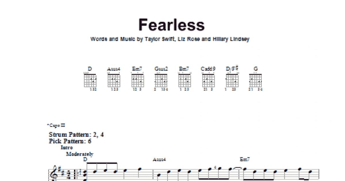taylor swift fearless guitar chords