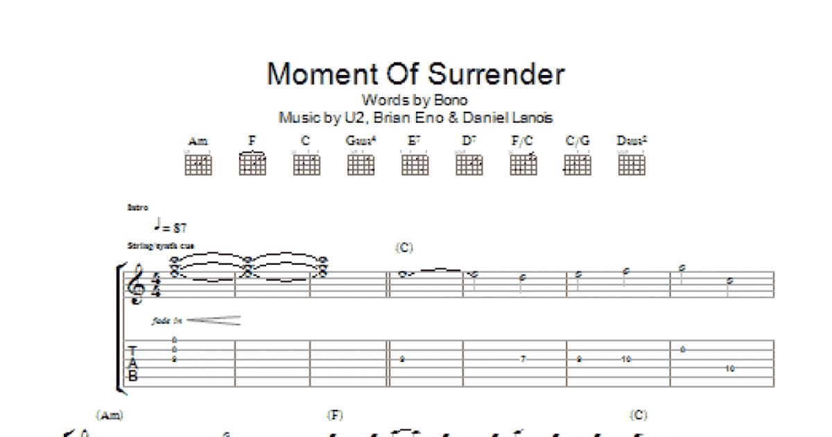 Moment Of Surrender (Guitar Tab) - Print Sheet Music Now