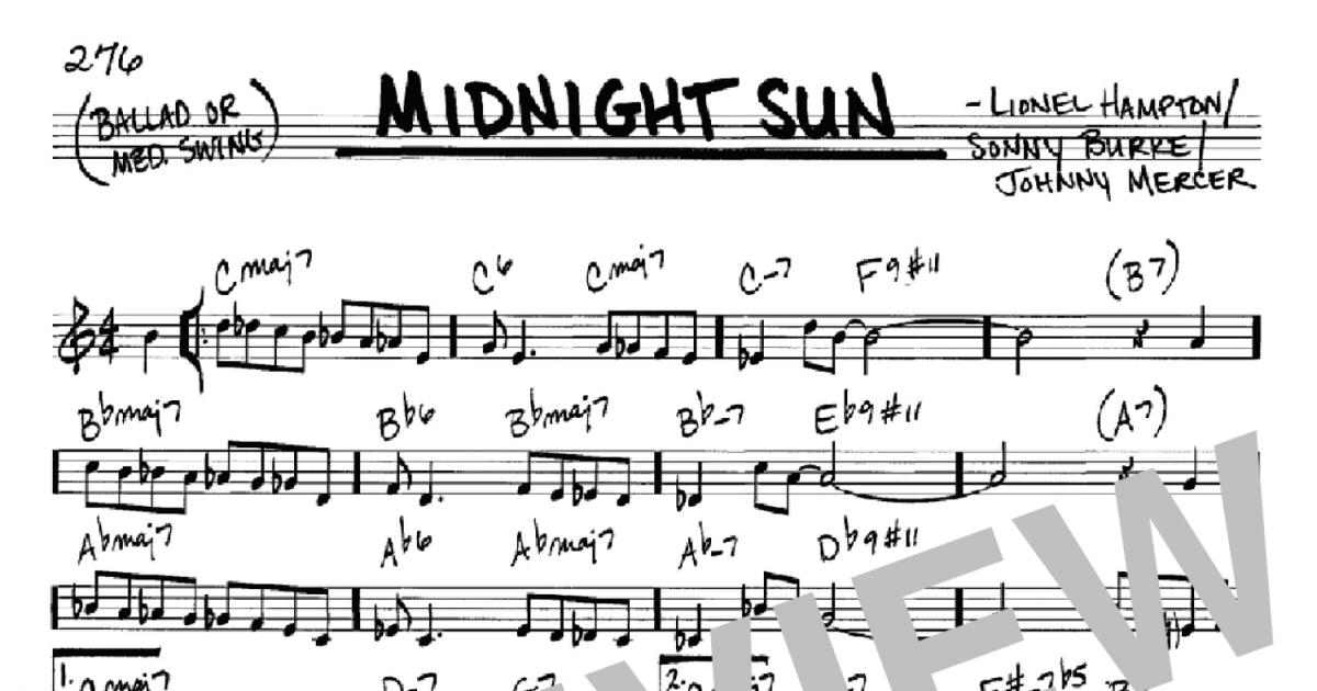 Midnight Sun Sheet Music | Lionel Hampton | Real Book – Melody, Lyrics &  Chords