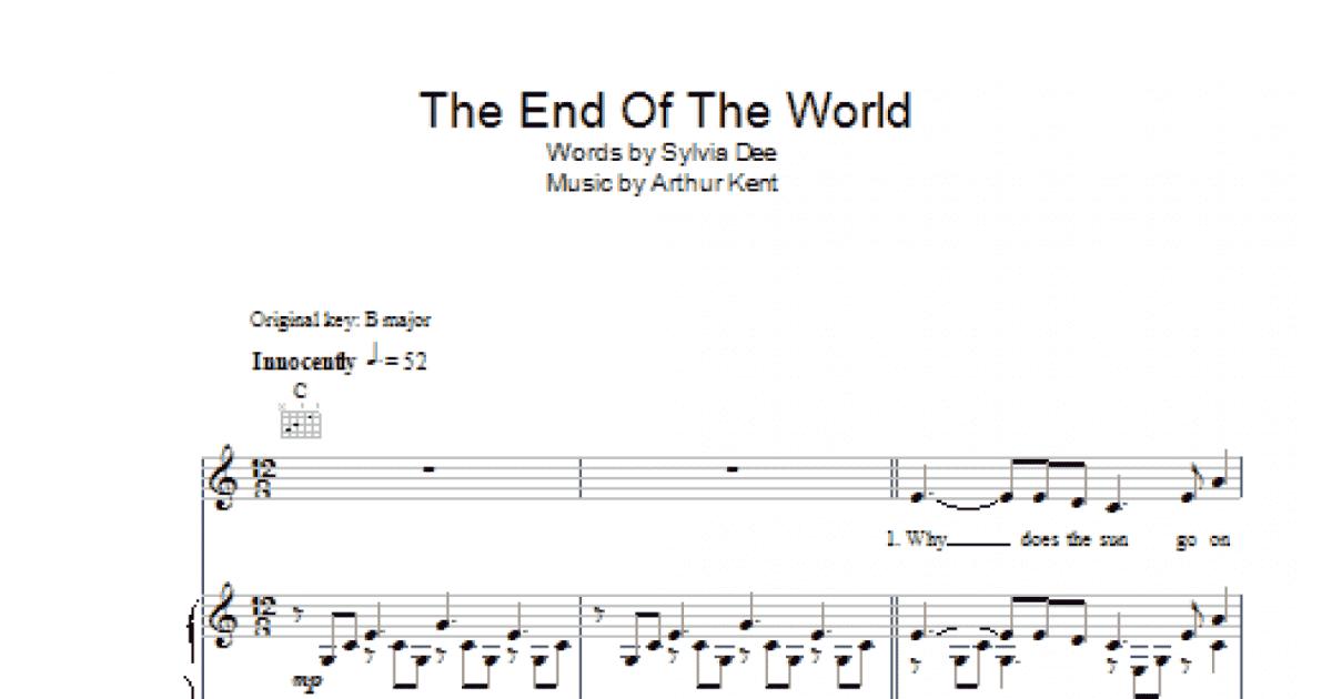 The End Of The World sheet music for guitar (chords) v2