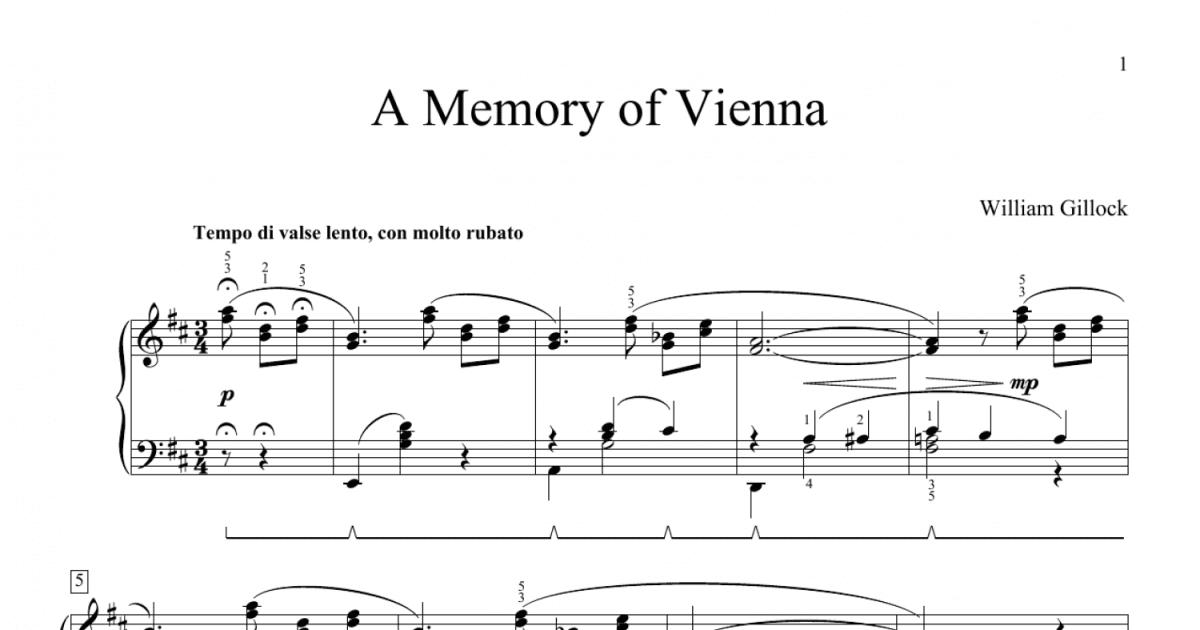 In Old Vienna – William Gillock In Old Vienna Sheet music for Piano (Solo)  Easy