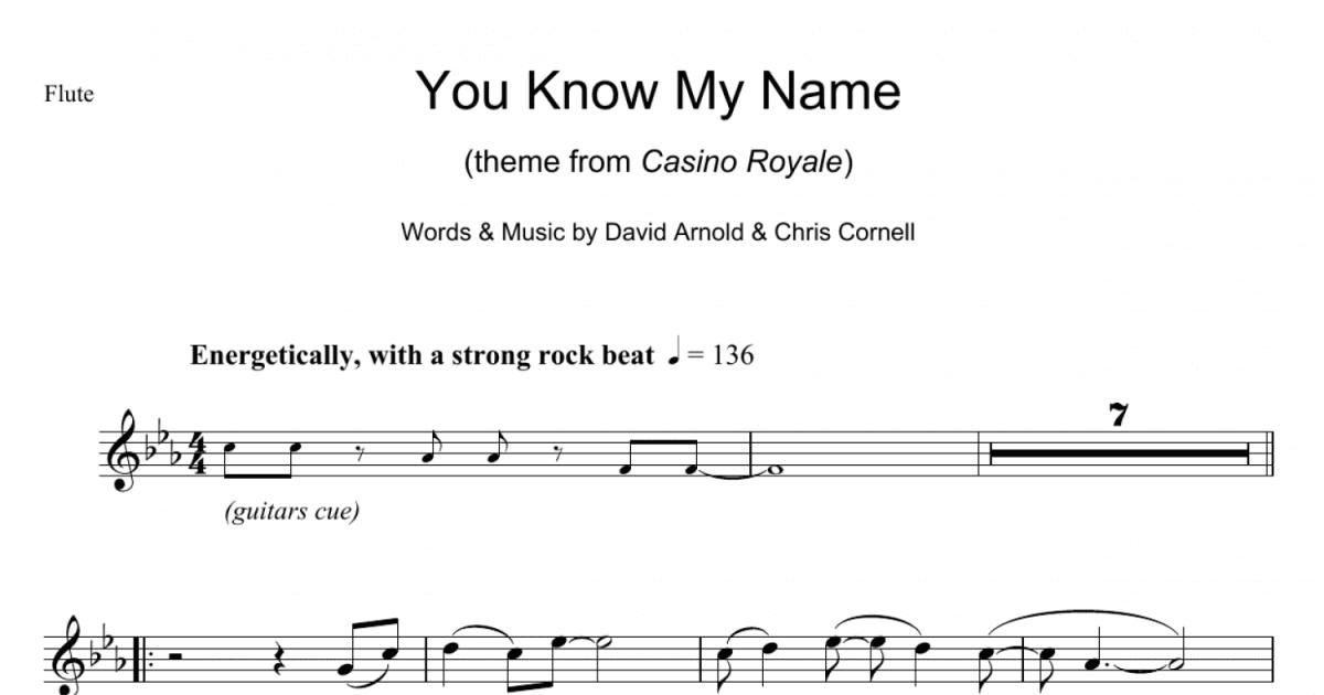 You Know My Name (Theme from James Bond: Casino Royale) - Guitar  Chords/Lyrics