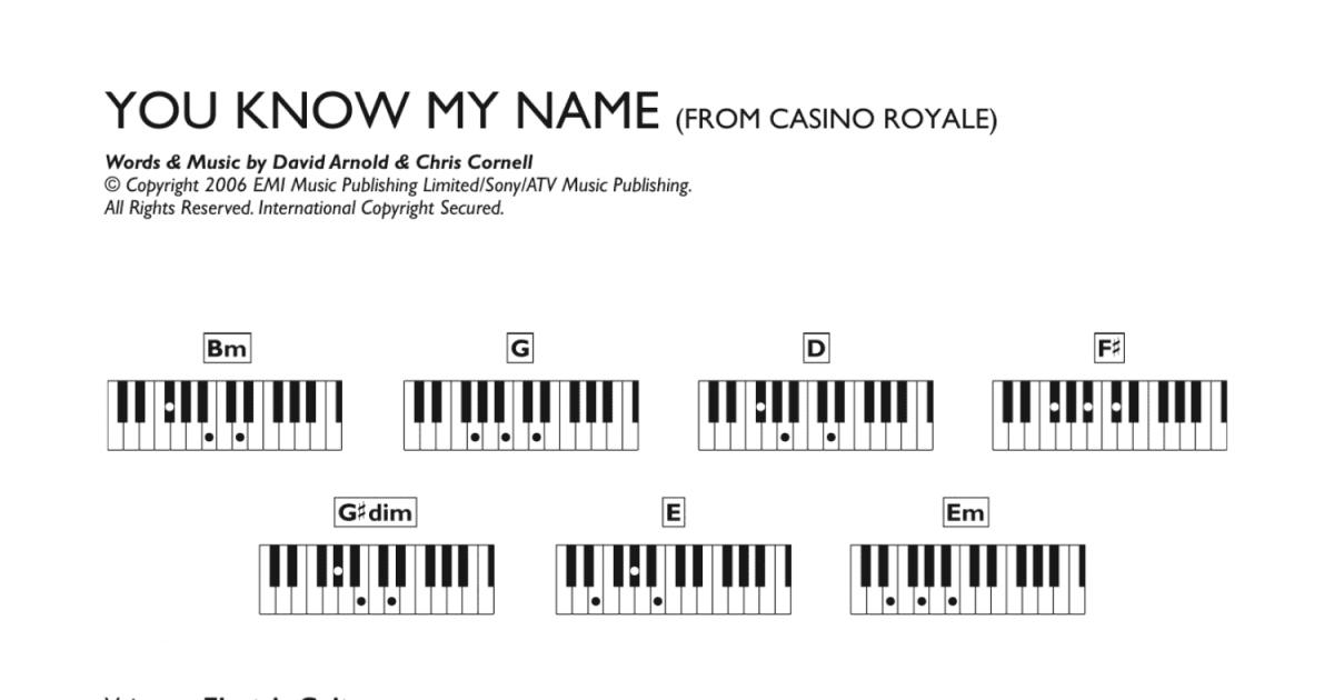 You Know My Name (theme from James Bond: Casino Royale) sheet music for  voice, piano or guitar