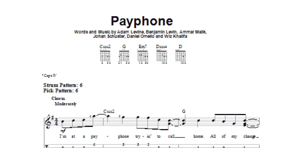 Payphone- Maroon 5 worksheet