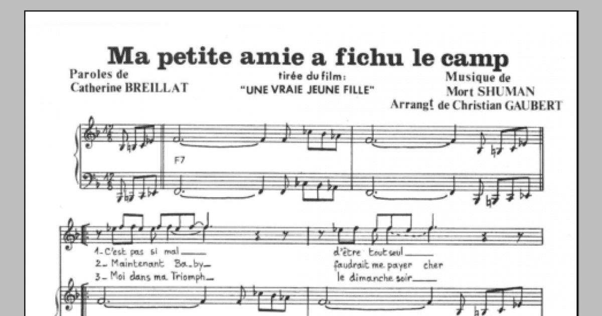 ma-petite-amie-a-fichu-le-camp-piano-vocal-print-sheet-music-now