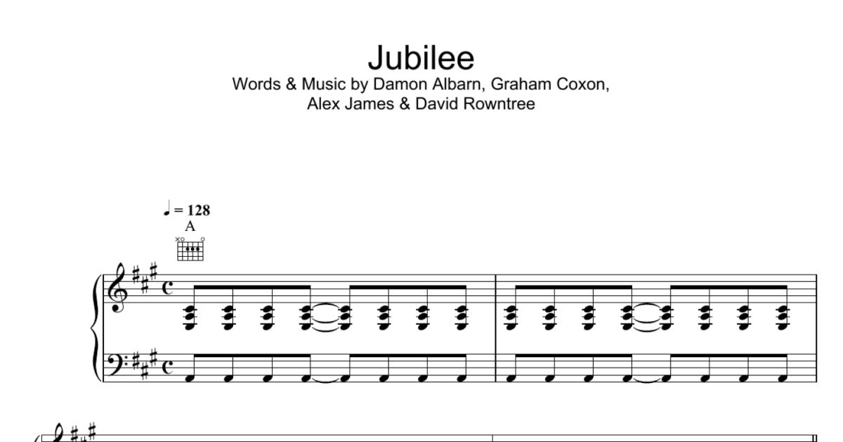 Jubilee (Piano, Vocal & Guitar Chords) Print Sheet Music Now