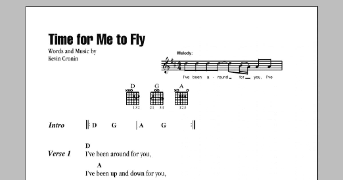 Time For Me To Fly (Guitar Chords/Lyrics) - Print Sheet Music Now