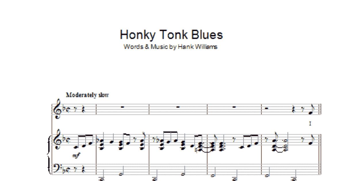 Honky Tonk Blues (Piano, Vocal & Guitar Chords) - Print Sheet Music