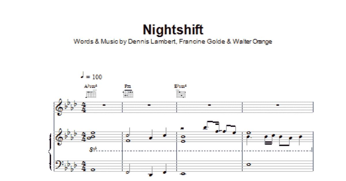 QUARTERFLASH NIGHT SHIFT SHEET MUSIC-PIANO/VOCAL/GUITAR/CHORDS-1982-RARE-NEW!!