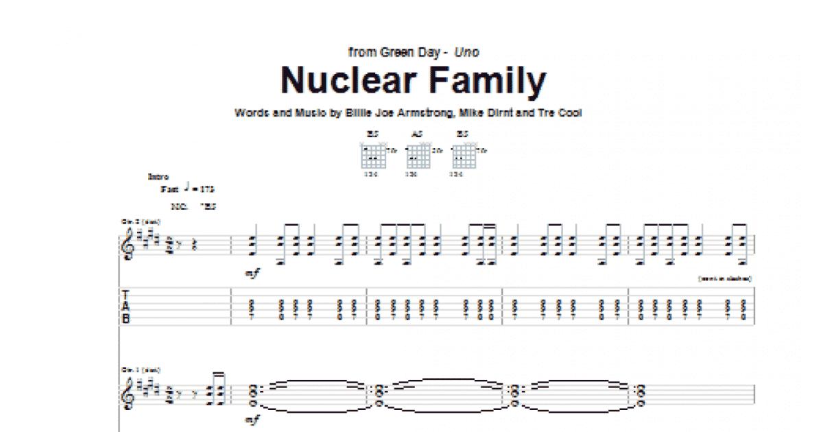 Nuclear Family (Guitar Tab) - Print Sheet Music Now