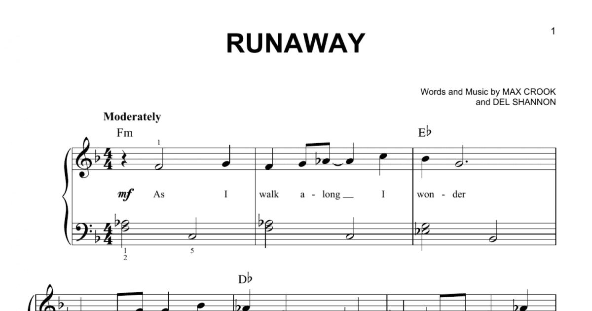 Runaway (Easy Piano) Print Sheet Music Now