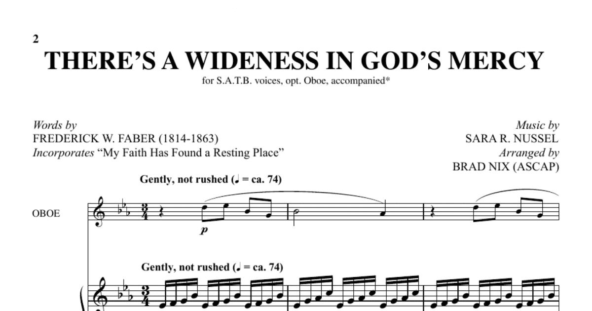 There's A Wideness In God's Mercy (Choir) - Print Sheet Music Now