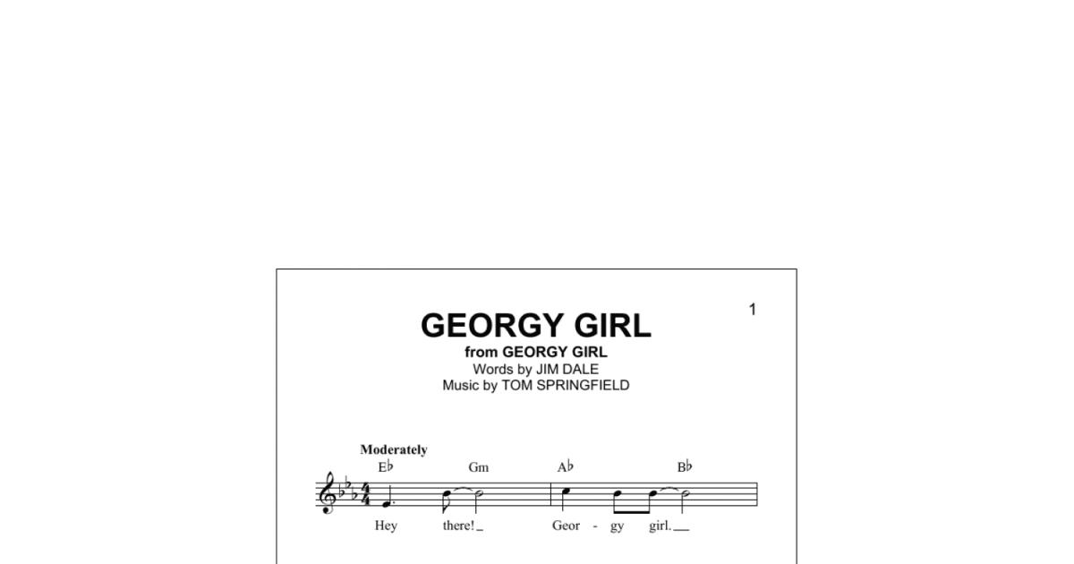 Georgy Girl (Lead Sheet / Fake Book) - Print Sheet Music Now