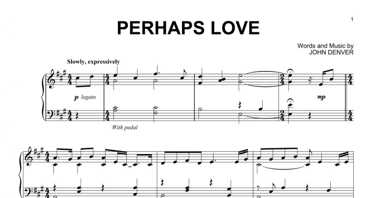Perhaps Love Sheet Music, John Denver, Ukulele Chords/Lyrics