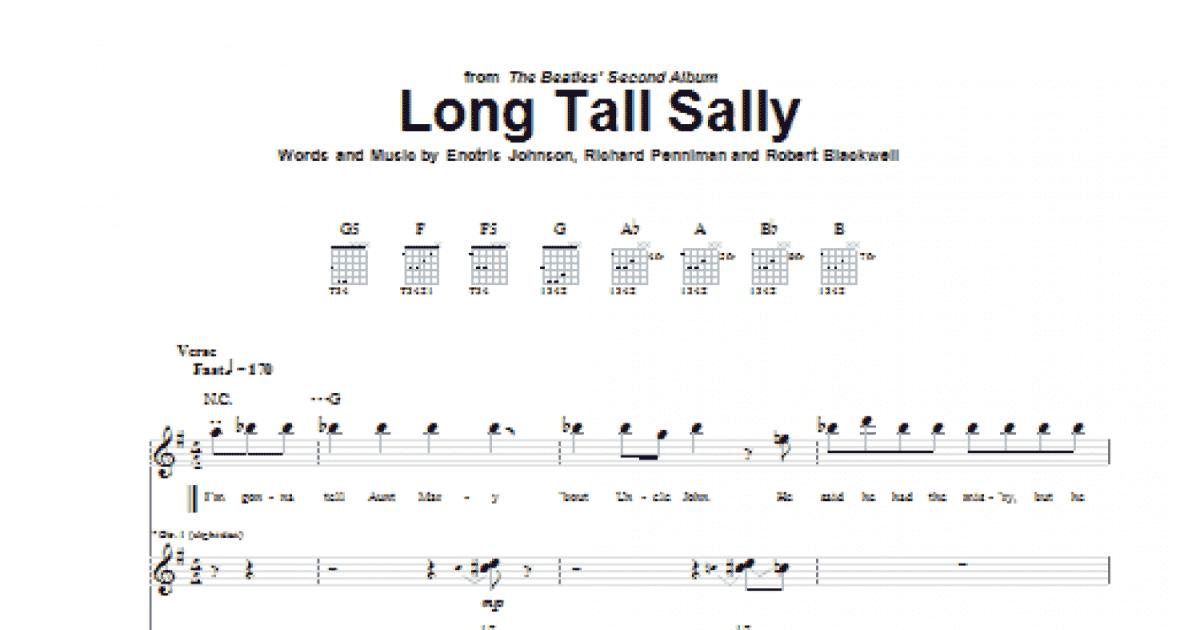 Long Tall Sally (Guitar Tab) for Solo instrument (Acoustic Guitar, standard  tuning [tab]) - Sheet Music to Print