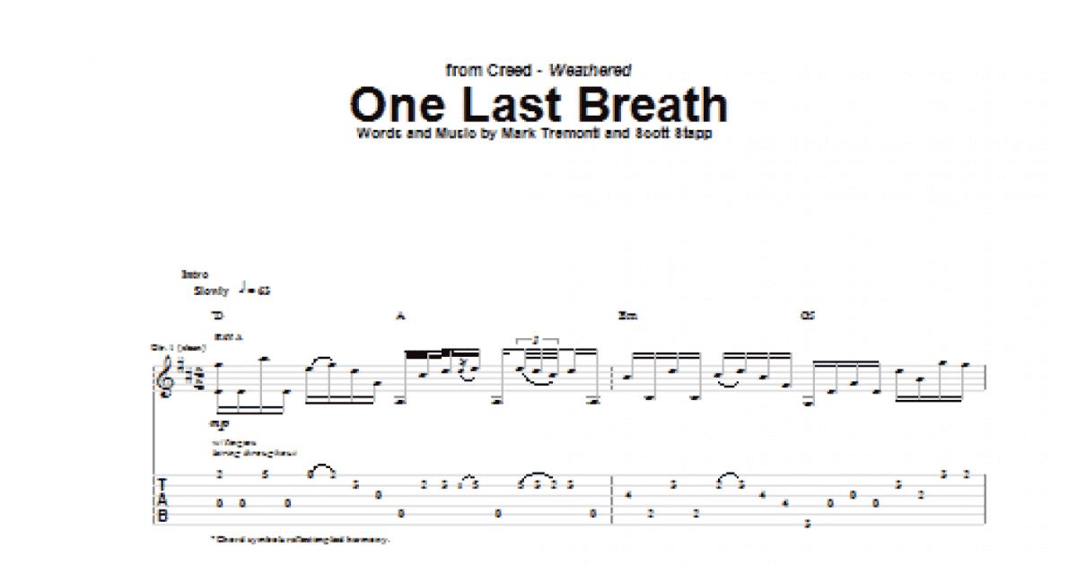 one last breath guitar chords