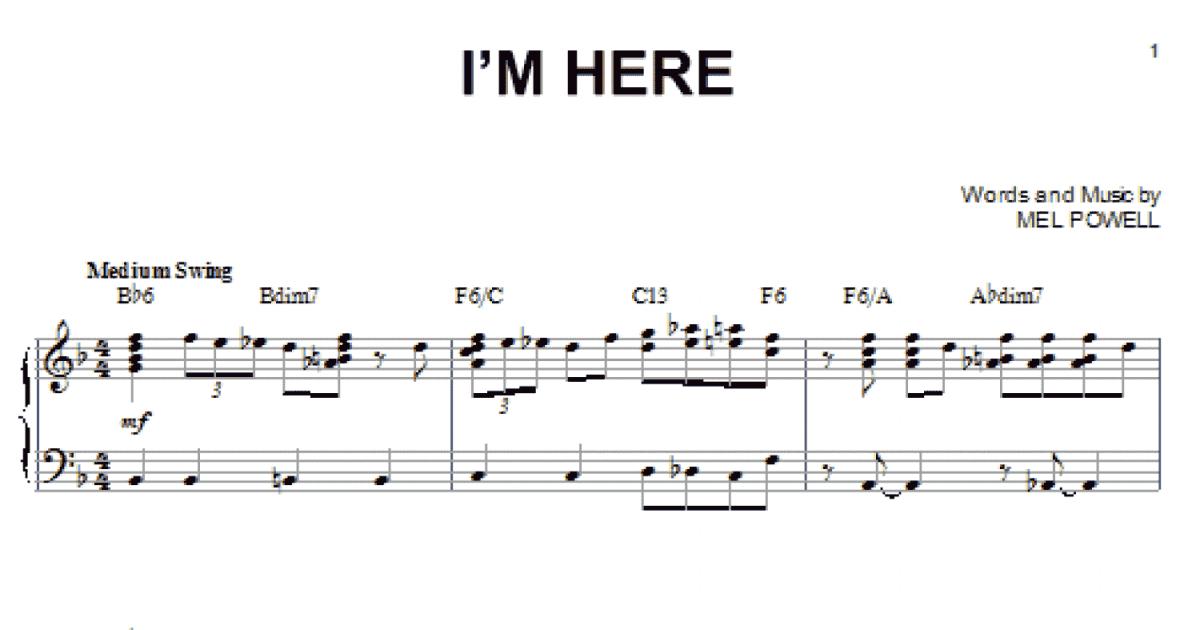 Sheet Music Boss I'm Here Sheet Music (Piano Solo) in F Minor