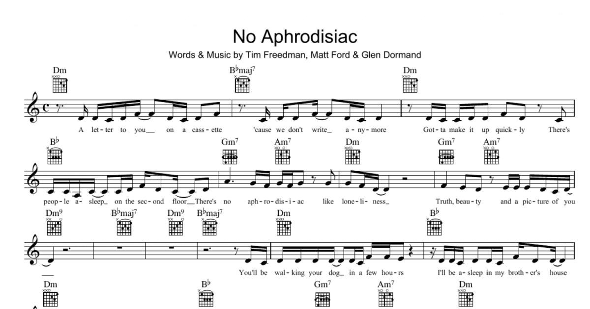 No Aphrodisiac Lead Sheet Fake Book Print Sheet Music Now