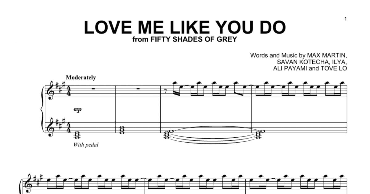 Love me like you do – Ellie Goulding Sheet music for Piano (Solo) Easy