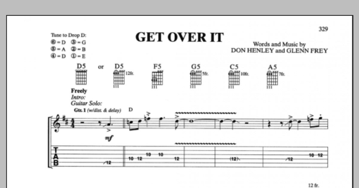  Get Over It Sheet Music (Guitar Tab/Vocal): Frey, Don