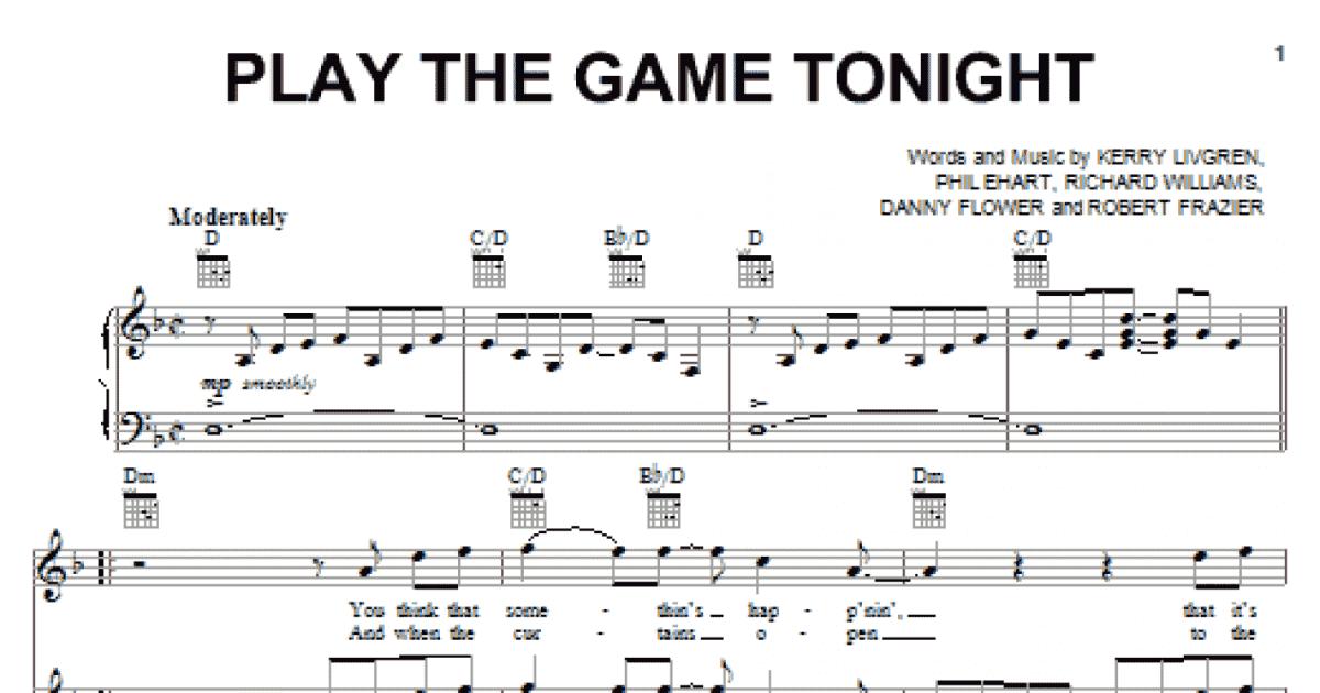 Play The Game Tonight (Piano, Vocal & Guitar Chords (Right-Hand Melody))