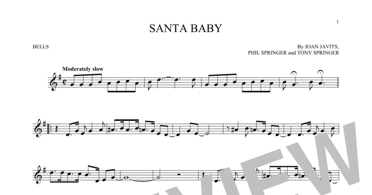 Flute Sheet Music: Santa Baby - Taylor Swift