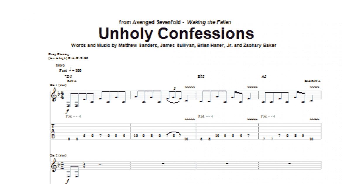 download unholy confessions guitar pro tab