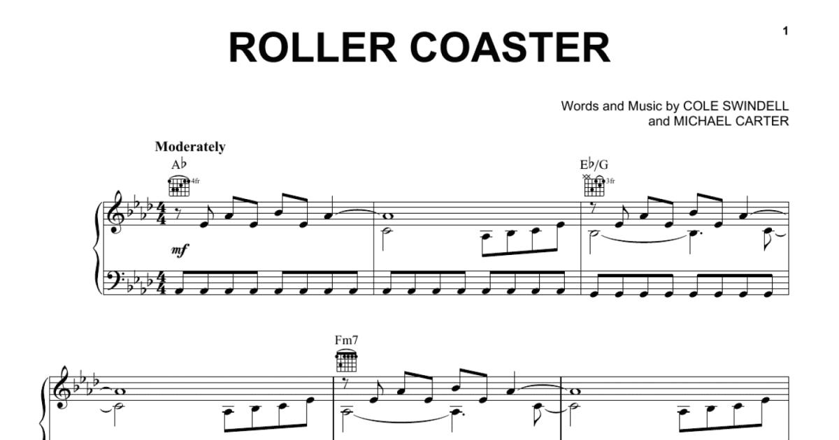 Roller Coaster Piano Vocal Guitar Chords Right Hand Melody