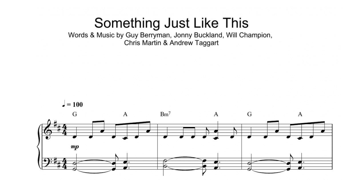 Something Just Like This (Tokyo Remix) Sheet Music, Coldplay