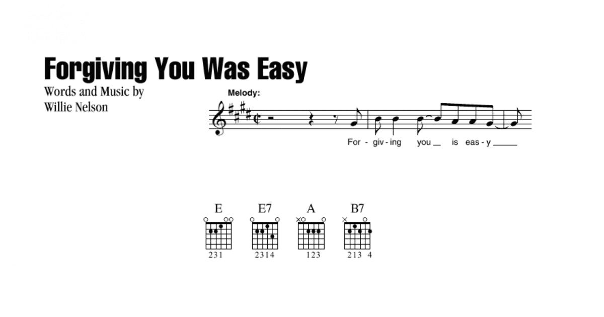 You Was Easy (Guitar Chords/Lyrics) Print Sheet Music Now