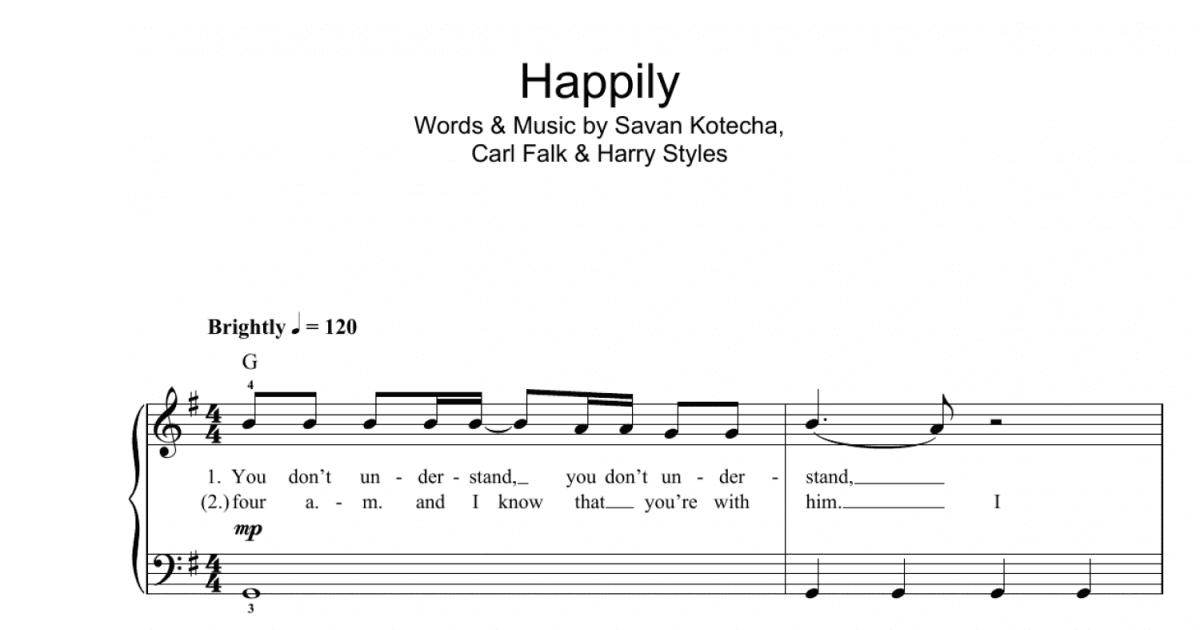 Happily (Piano, Vocal & Guitar Chords) - Print Sheet Music Now