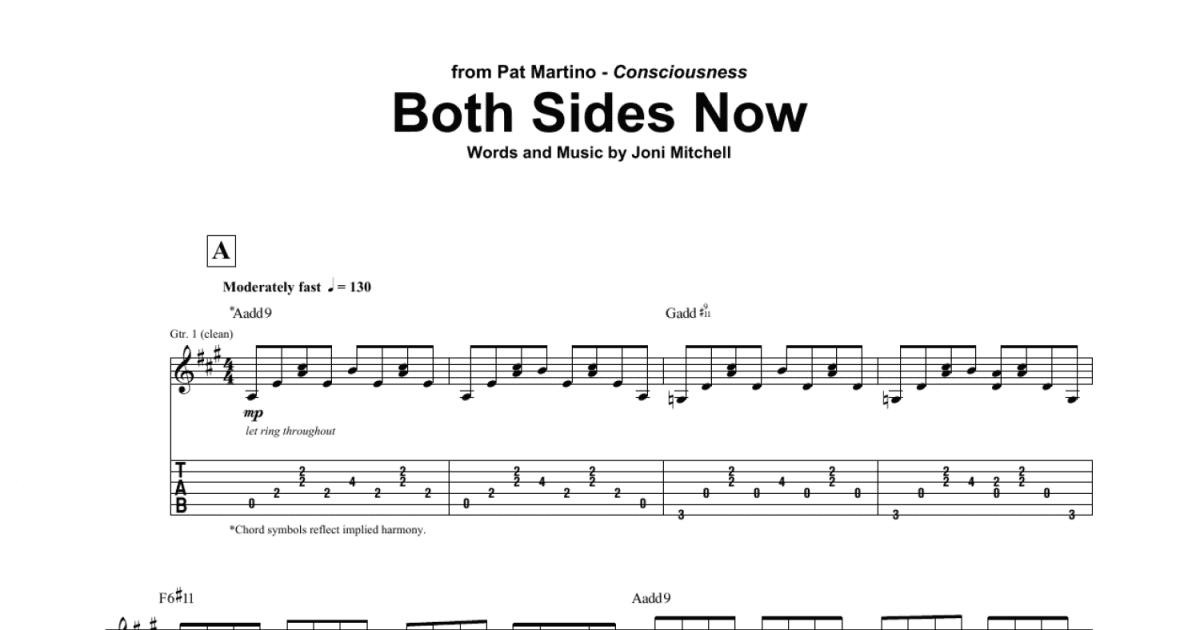 both sides now guitar chords