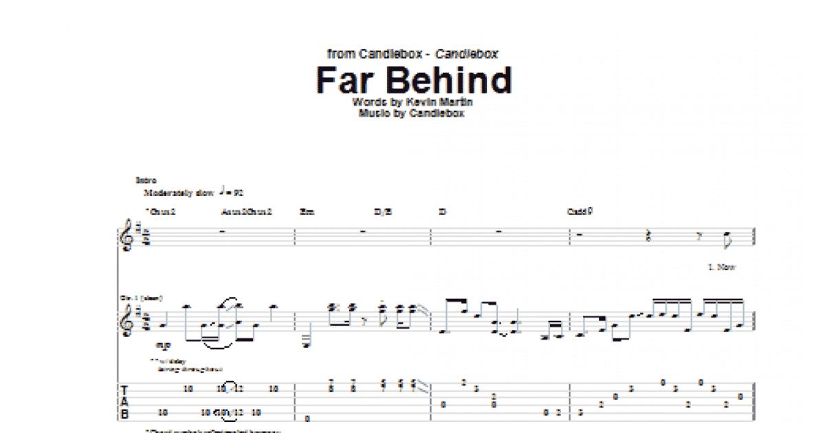 Far Behind Guitar Tab Print Sheet Music Now