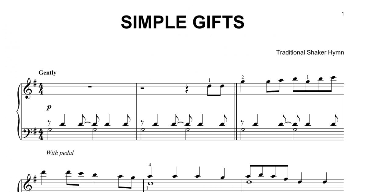 Simple Gifts Sheet Music | Traditional Shaker Hymn | Vocal Duet