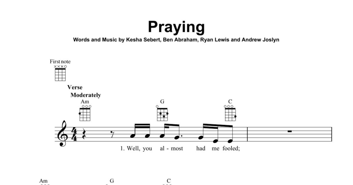 Praying (Ukulele) - Print Sheet Music Now