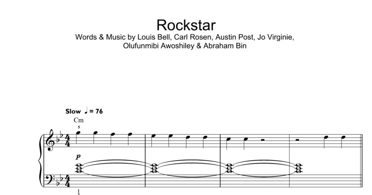 Rockstar Post Malone Sheet music for Piano (Solo)