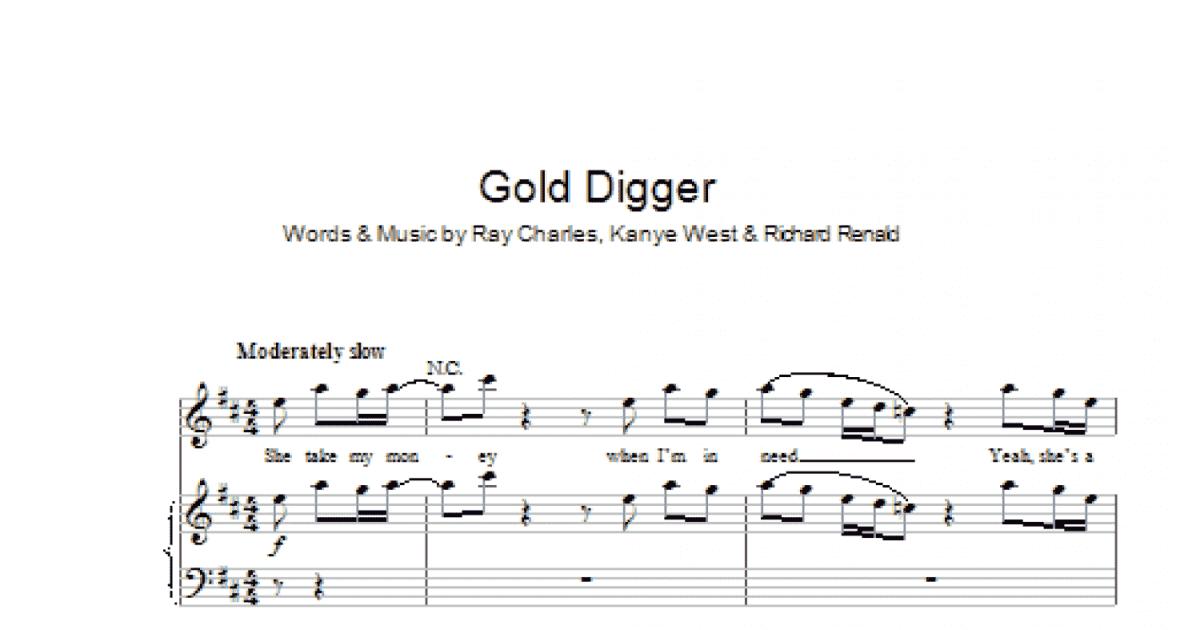 Gold Digger: Kanye West  Piano/Vocal/Chords Sheet Music